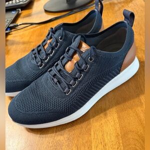 Johnston & Murphy Amherst Knit U-Throat Men's Sz 10.5 Blue (25-9396)